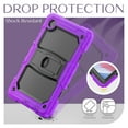thumbnail image 3 of Allytech Kids Case for Samsung Galaxy Tab A7 Lite 8.7" 2021 SM-T220/T225, Hard Plastic + Soft Silicone Hybrid Protection Viewing & Typing Kickstand Detachable Shoulder Strap Skin Case, Purple, 3 of 5