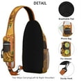 thumbnail image 2 of Sunflower and Bee Illustration Sling Backpack with Rustic Farmhouse Style, Lightweight Durable Crossbody Daypack, Adjustable Strap, Multiple Compartments for Daily Use, 2 of 6
