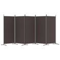 thumbnail image 4 of vidaXL 5-Panel Room Divider Brown 433x180 cm Fabric, 4 of 5