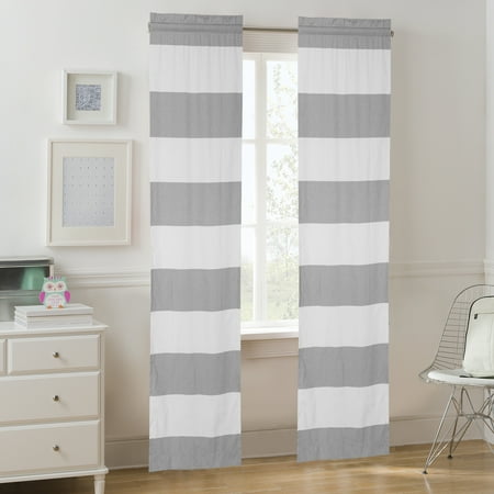 Your Zone Cabana Stripe Curtain Panel, Set of 2
