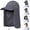 Gray, variant on Foldable Fishing Sun Hat with Neck Flap & Face Cover, UPF 50+ Wide Brim UV Protection Baseball Cap for Men Women Hiking Outdoor Work, Khaki