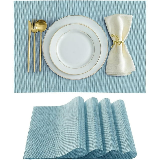 Chmadoxn Décoration pour la Maison, Décoration de Chambre, Décoration Murale Ensemble de Napperons de 4 Napperons en Vinyle Résistants à la Chaleur Ensemble de 4 Napperons Lavables Napperons Antidérapants en PVC Tissé Napperon Durable