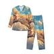thumbnail image 1 of Fotbe Cloud Sleeping Cat Pijama de Hombre con Estampado de Manga Larga, Conjunto de 2 Piezas, Ropa de Dormir Suave y Cómoda con Bolsillos-Small, 1 of 7