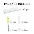 thumbnail image 5 of 5-Pack Clear Acrylic Floating Wall Shelves, 5 of 6