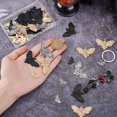 thumbnail image 3 of 1set 60pcs 6 Srtyles Alloy Pendants Moth with Skull Mixed color 13.5~27x20~42.5x2~3mm Hole: 1.4~2mm 10pcs/style, 3 of 6