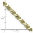 thumbnail image 4 of Solid 10k Yellow Gold 4.2mm Diamond-cut Rope Chain - 18", 4 of 8