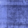 thumbnail image 1 of Ahgly Company Indoor Square Oriental Blue Industrial Area Rugs, 4' Square, 1 of 4