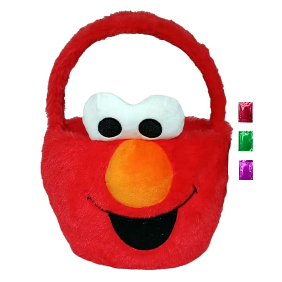 Elmo Sesame Street Plush Easter Basket 1 Pc, 10-Inch Soft Gift Basket for Easter Egg Hunt Kids Easter Gifts Party Favor Holiday Storage Baskets Christmas Birthday Gift w/ Snoep in Beperkte Oplage