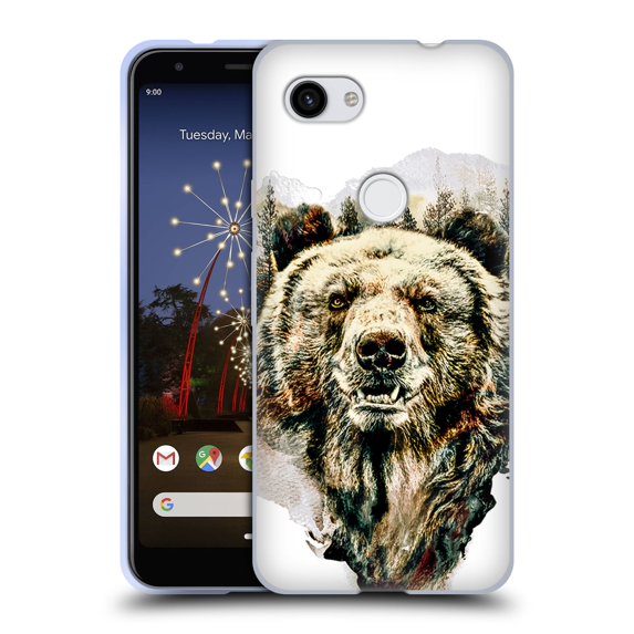Head Case Designs Officially Licensed Riza Peker Animals Bear Soft Gel Case Compatible with Google Pixel 3a