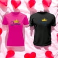 thumbnail image 3 of Playera En Duo Para Parejas De Queen y King 14 De Febrero San Valentin Color Fucsia Talla Grande Marca Emil SaEs, 3 of 4
