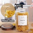 thumbnail image 4 of CZZGSM Juego de 6 frascos de vidrio para despensa de 680 ml con tapa de acacia, 4 of 8