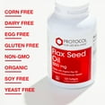 thumbnail image 6 of Protocol For Life Balance - Flax Seed Oil 1000 mg - Made with Organic Flax Oil to Support Cardiovascular Heart Health, Appetite Suppressant, Constipation Relief, and Improve Gut Health - 120 Softgels, 6 of 8