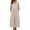 Pink, variant on Enjoytime Dresses for Women Solid Color V-Neck 3/4 Sleeve Loose Casual Dress Vacation Travel Maxi Dresses for Women Green M