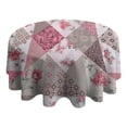 thumbnail image 4 of Pioneer Flower Floral Print Pattern Round Tablecloth 60"x60",Wrinkle Wipeable Table Cloth for Kitchen Dining Room Picnic Patio Party, 4 of 6