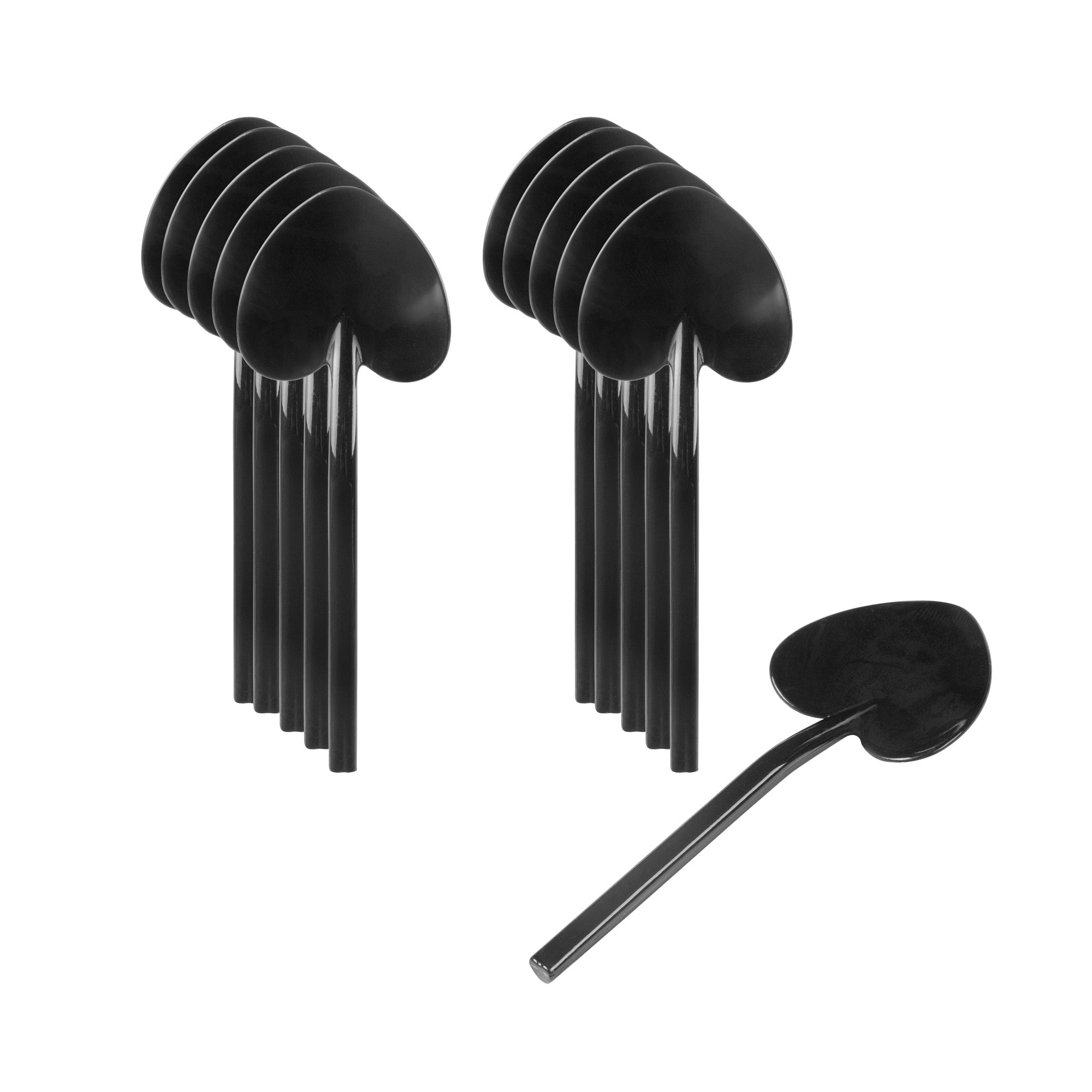 Black Plastic Love Shovel Spoon - 3 1/2" x 1 1/4" - 500 count box
