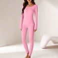 thumbnail image 6 of purcolt Women's Plus Size Thermal Underwear Set Lightweight Long Johns Base Layer Pajama Set for Women Top Bottom, 6 of 8