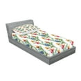 thumbnail image 2 of Ambesonne Flower Fitted Sheet & Pillow Sham Set, Shabby Plant Lilacs, Twinxl, Multicolor, 2 of 2
