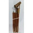 thumbnail image 2 of Nautical Walking Cane Antique Brass Stick 3 Folding Telescope Stick Brown Wooden Rustic Vintage Home Decor Gifts, 2 of 3