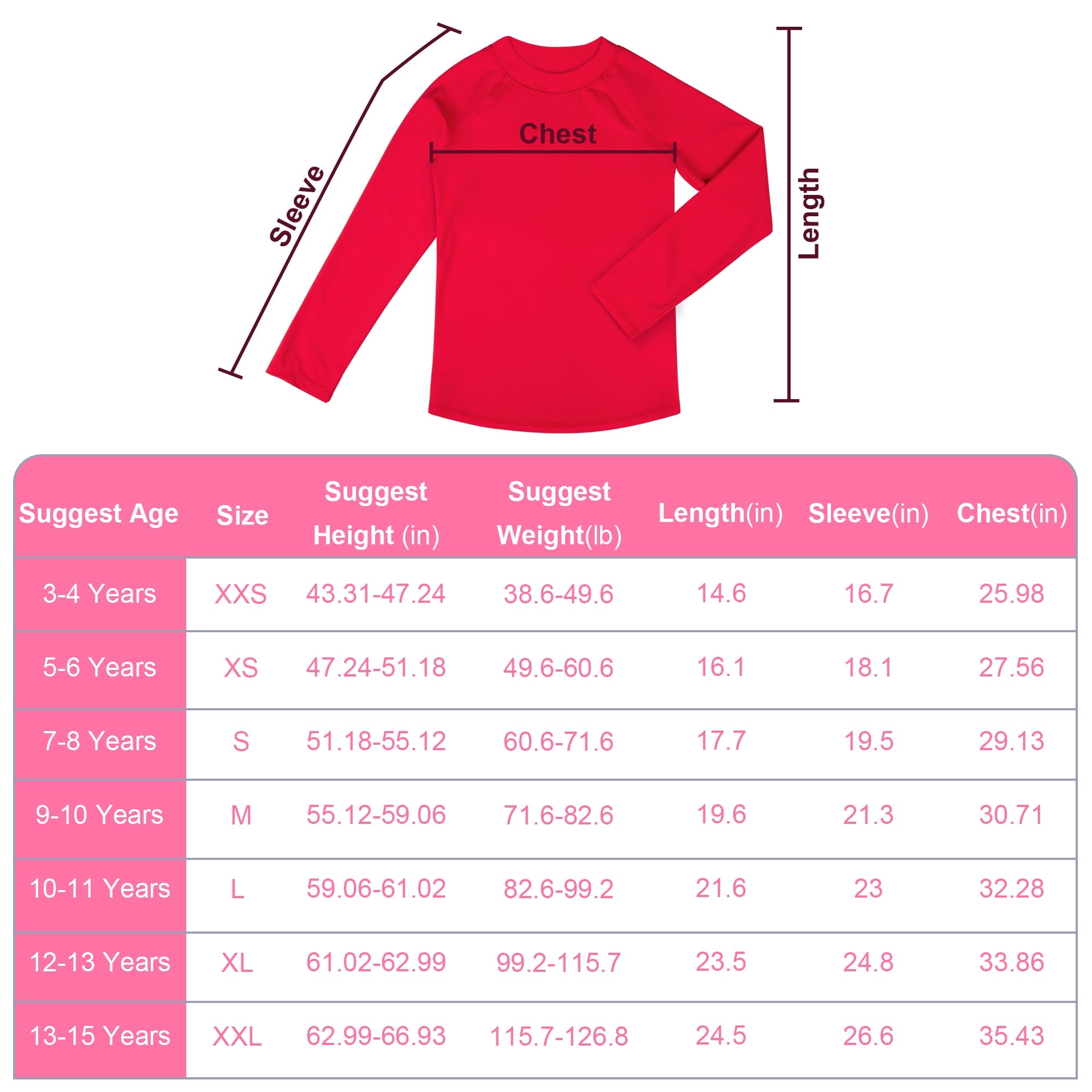 BIG ELEPHANT 3 Pack Kids Rash Guard Swim Shirt UPF 66+ Long Sleeve Rashguard Swimwear Surf Tops Sun Protection for Boys Girls