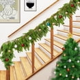 thumbnail image 5 of Ebaokuup 6 Ft Christmas Norfolk Pine Garland, 3 Fork Dense Real Touch Pine Garland Ornament, Realistic Artificial Pines Greenery Garlands for Christmas Holiday Mantle Fireplace Table Home Decor, 5 of 6