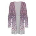 thumbnail image 4 of LOVZFMLL Cardigan pour Femmes Mode Décontractée avec Poches Manches Longues Imprimé Floral, 4 of 5