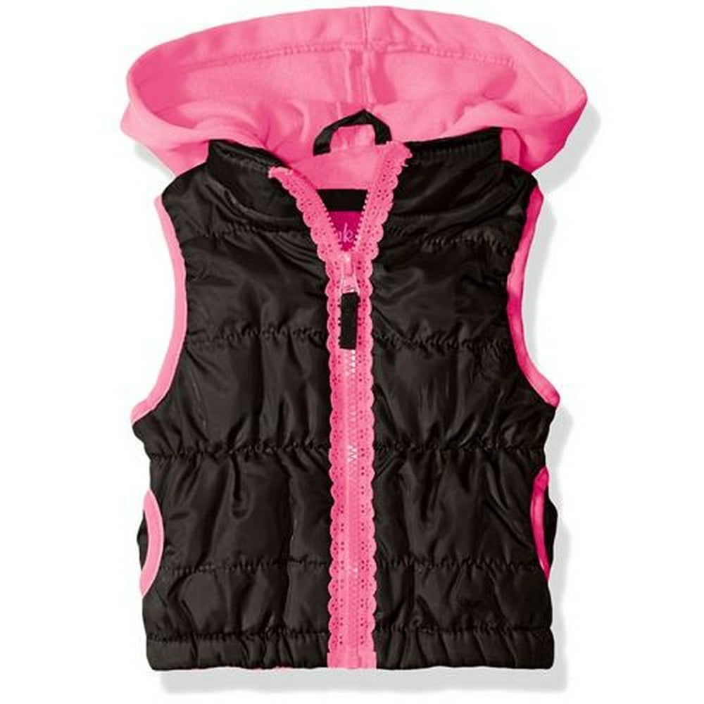 Pink Platinum Girls' Hooded Puffer Vest
