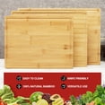 thumbnail image 6 of Danolapsi Bamboo Cutting Board Set of 3, Kitchen Cutting Board Set With Holder, Chopping Board Set With Deep Juicy Groove and Back Inner Handles for Meat, Vegetables and Fruit, 6 of 7