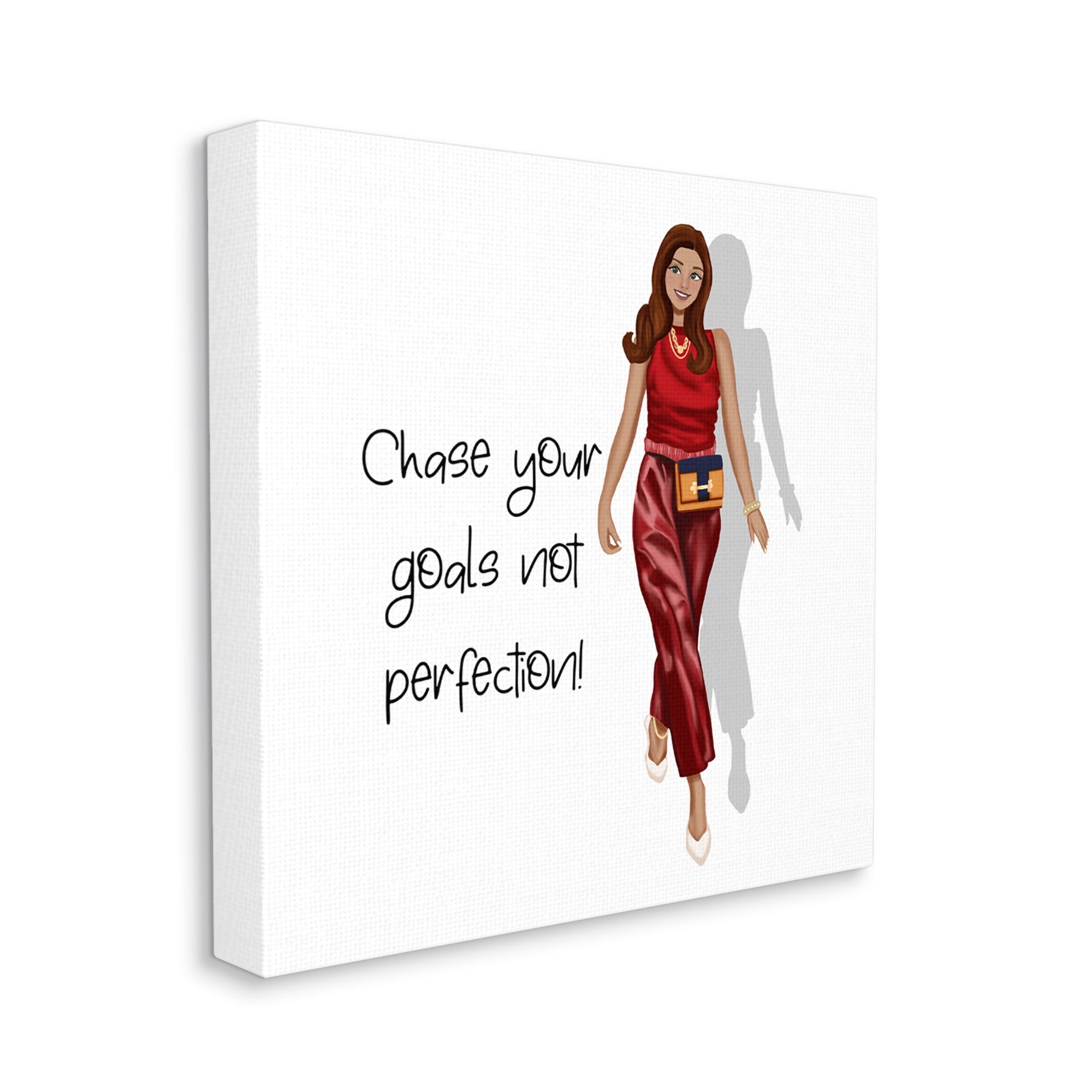 Stupell Industries Chase Your Goals Phrase Inspirational Painting Gallery Wrapped Canvas Art Print Wall Art, 24 x 24