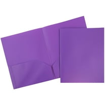 JAM Paper Plastic 2 Pocket POP Folders, School Folders, Purple, Bulk 144/Box