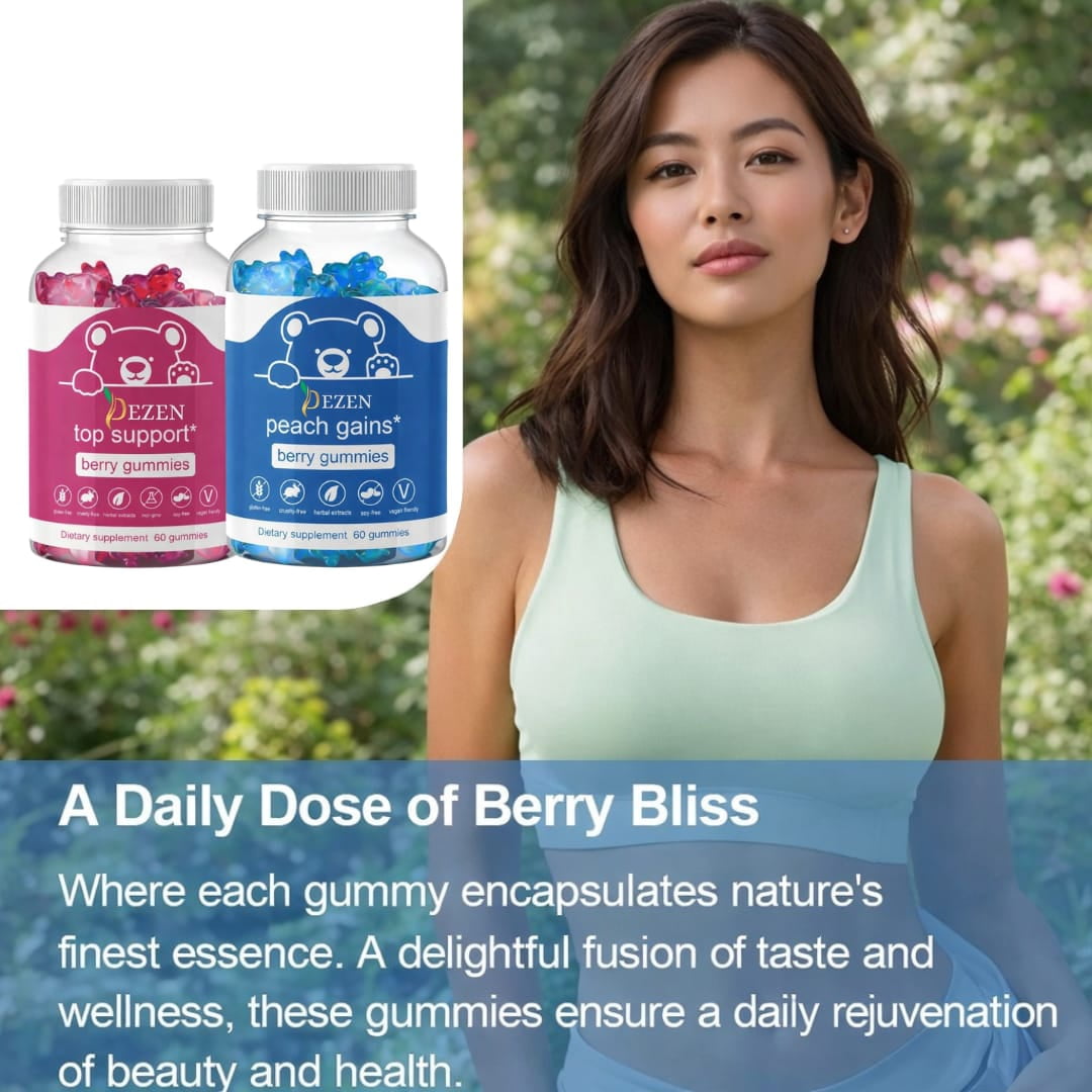 DEZEN Women Body Support Gummies Combo Pack – Curve & Feminine Wellness Supplement - 30 Servings
