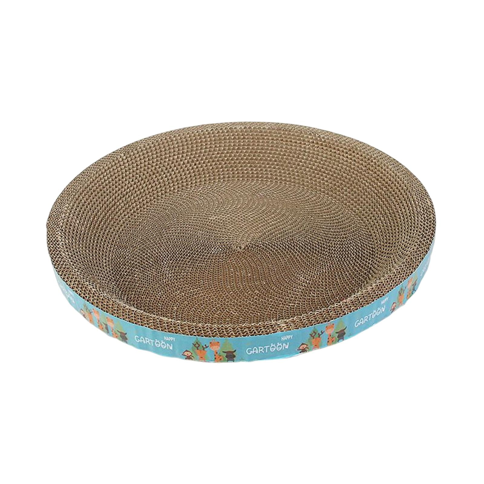 Cat Scratch Pad,Cat Scratch Pad Sleeping Bed Scratcher Bowl Nest,Cat Scratcher Cardboard Lounge Bed House Mat,Cat Scratching Board Prevents Furniture Damage,Soft Comfortable round giraffe 43cm