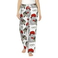 thumbnail image 2 of Goofa Rabbit And Hedgehog Printed Soft Pajama Pants for Women, Wide Leg Comfy Casual Lounge Yoga Pants-Medium, 2 of 9