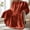 Rust Orange, variant on Forest Green Satin Throw Blanket - 90 x 90 Inches, Cooling Packable Lightweight Satin Blanket, Soft & Cozy Silky Throw Blanket for Couch Sofa Bed Outdoor Travel