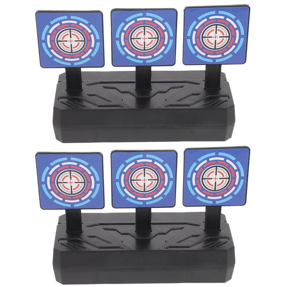 OULII 2Pcs Self Resetting Target Toy Plastic Blue Interactive Sports Equipment for Family and Friends