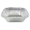 thumbnail image 2 of Pactogo 1 lb. Oblong Deep Aluminum Foil Take-Out Pan with Clear Plastic Dome Lid Disposable Containers 5.56" x 4.56" x 1.62" (12 Sets), 2 of 6