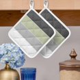 thumbnail image 2 of Grey Green Striped Pot Holders for Kitchen Heatproof Potholder, 5 Pack Farmhouse Modern Hot Pads Multipurpose Oven Pads Cloth Potholders Trivet for Cooking Baking, 2 of 8