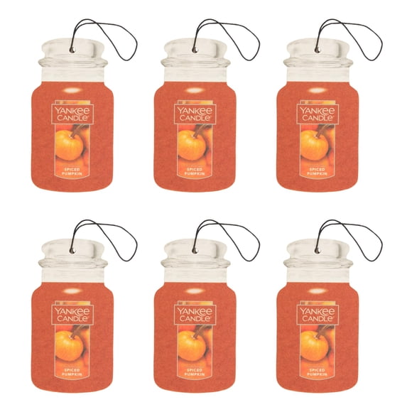 Ambientador para auto Yankee Candle Spiced Pumpkin, paquete de 6