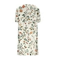 thumbnail image 3 of Generic Womens Plus Size Dress Oversized Baggy Boho Floral V Neck Dresses Summer Casual Loose Flowy Beach Vacation Shirt Dress, 3 of 4