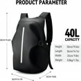 thumbnail image 3 of LADYGYM 40L Waterproof Bike Backpack for Men, Black, Waterproof Travel Backpack, 3 of 7