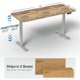 thumbnail image 6 of VIVO Electric 60” x 24” Stand Up Desk | Reclaimed Wood Table Top, Gray Frame, 6 of 8