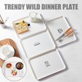 thumbnail image 1 of Plastic Tea Dinner Tray, Small Serving Tray, Durable Food Grade Plastic, Stackable Design, For Home Kitchen, Office Breakroom, Travel Use, Lightweight Portable Tray, Easy Cleanup, Multifunctional, 1 of 8
