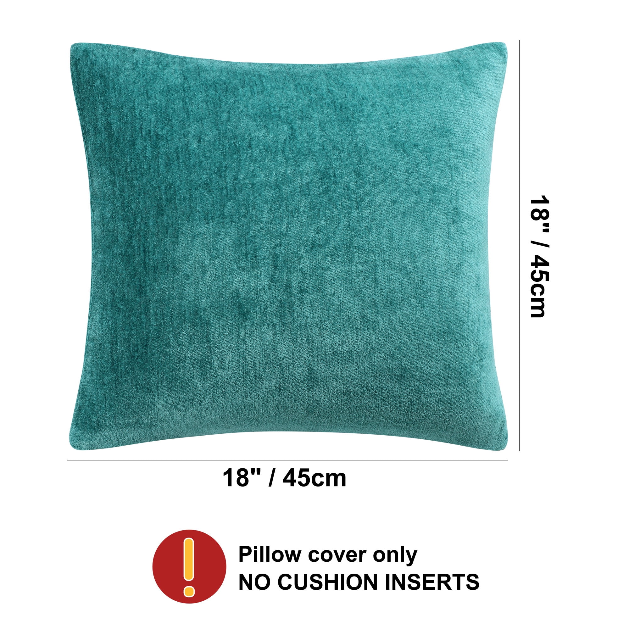 Unique Bargains Soft Water Repellent Throw Pillow Covers Peacock Blue 18"x18"