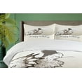 thumbnail image 4 of Ambesonne Dinosaur Duvet Cover Sets, Birthday Dino, 2-Queen, Eggshell Tan, 4 of 7