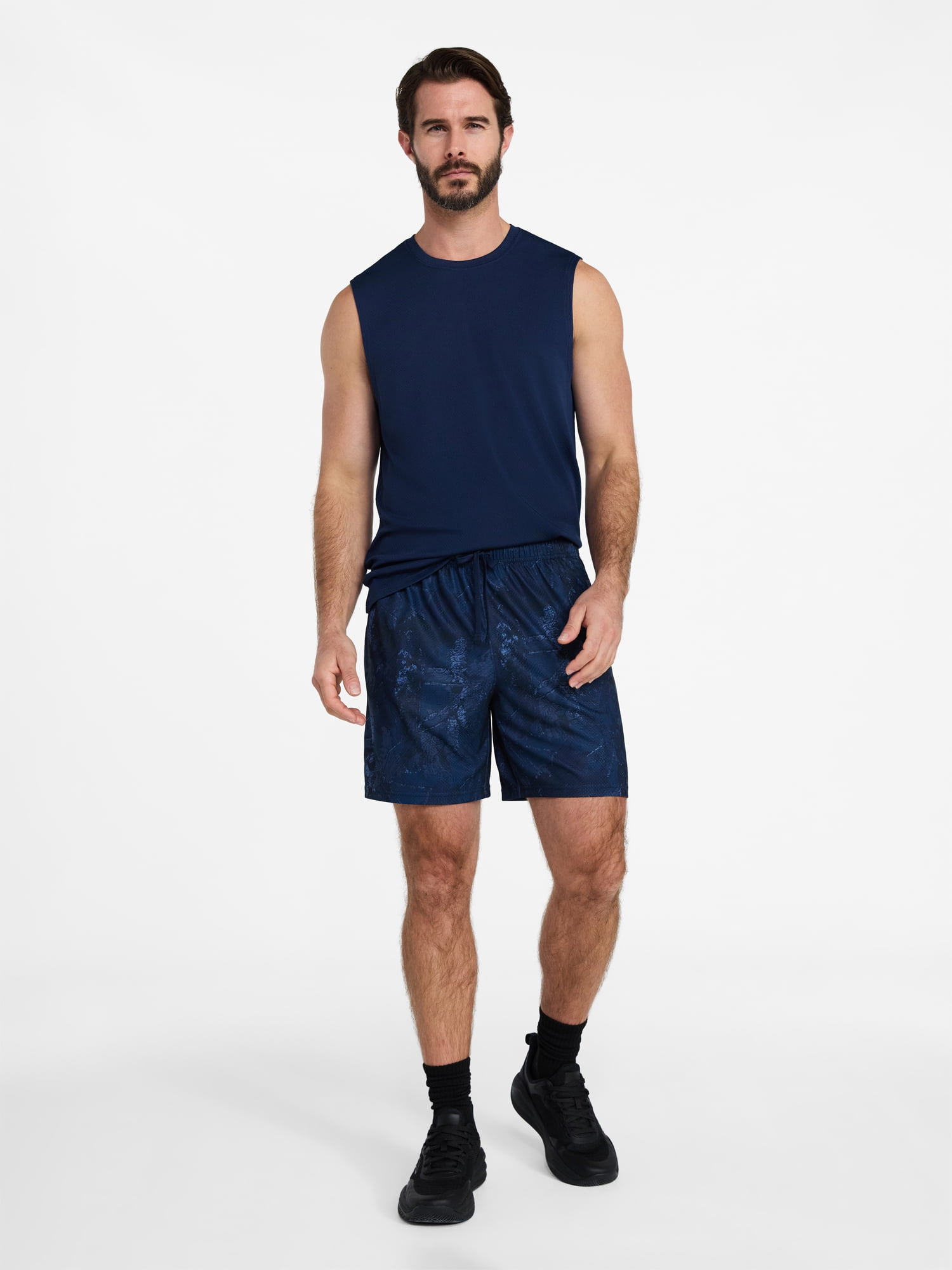 Athletic Works Men's and Big Men's Mesh Shorts, 7" Inseam, Sizes S-5XL
