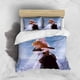 thumbnail image 3 of Juego de cama de tres piezas con estampado de dibujos animados de Disney Frozen Elsa y funda de almohada para niños o adultos, tamaño King, Queen, Full y Twin, 3 of 4