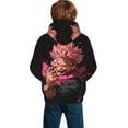 thumbnail image 5 of Jujutsu Kaisen Ryomen Sukuna Kids' Hoodie 3d Print Sweatshirt Soft Pullover Hooded With Big Pockets For Boys Or Girls Small, 5 of 7