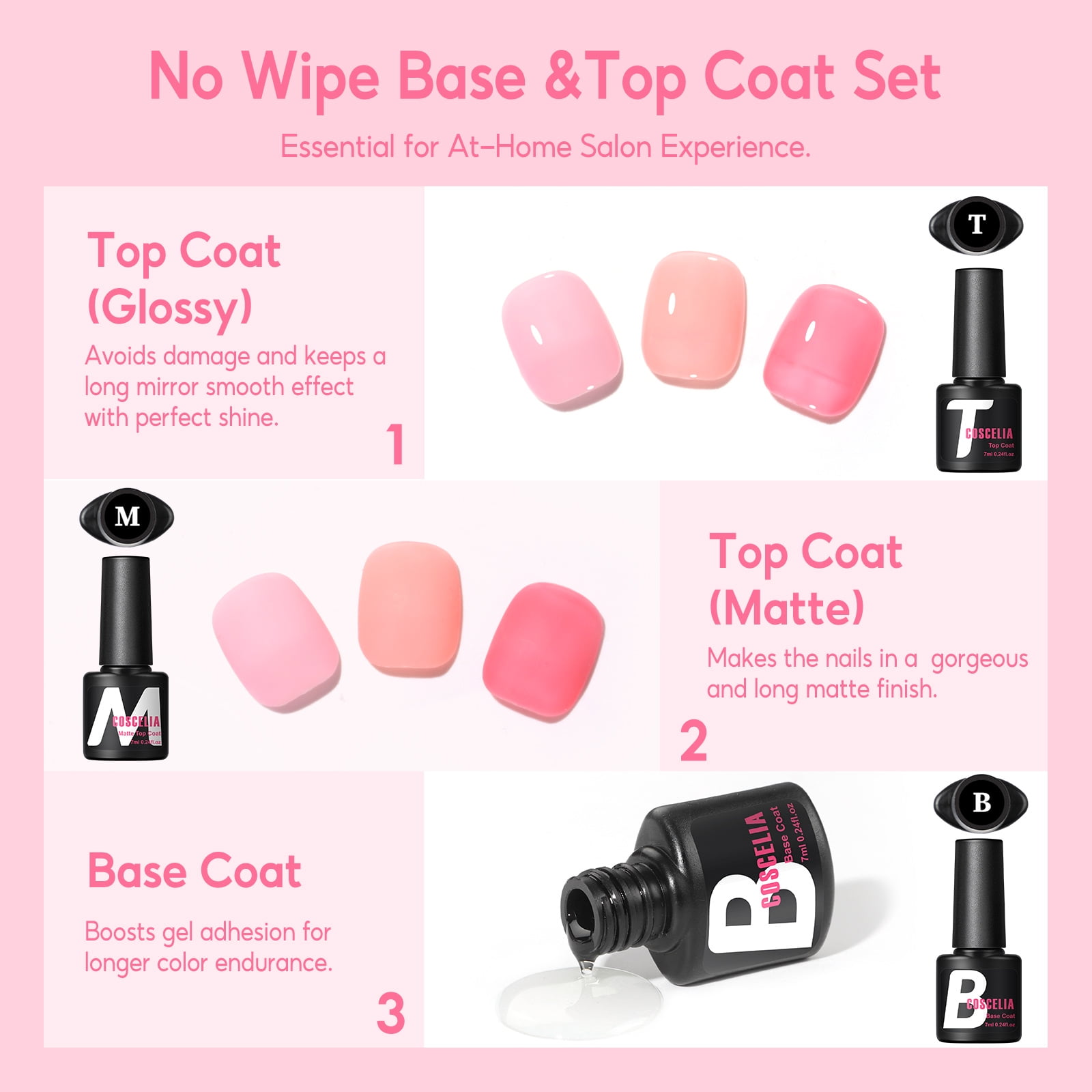 Coscelia Jelly Gel Polish Set Sheer Neutral 22 Colors Gel Polish Set Pink Blue Brown Gel Manicure Kit Nail Art for Women DIY at Home