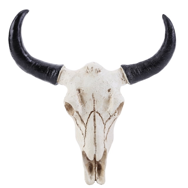 Adorno Cabeza Calavera Vaca Longhorn Ygjytge Estatua Animal 3D Pared