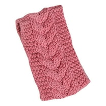 Prolriy Headbands for Women Solid Knitting Wool Empty Top Pullover Hat Hair Autumn and Winter Warm European and Temperament Hair Headdress Womens Headbands Hair Accessories for Women Pink