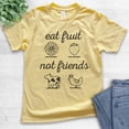thumbnail image 2 of Kids Eat Fruit Not Friends T-Shirt, Youth Kids Boy Girl T-Shirt, Cute Vegan Shirt, Funny Vegan T-shirt, Yellow, Medium, 2 of 4